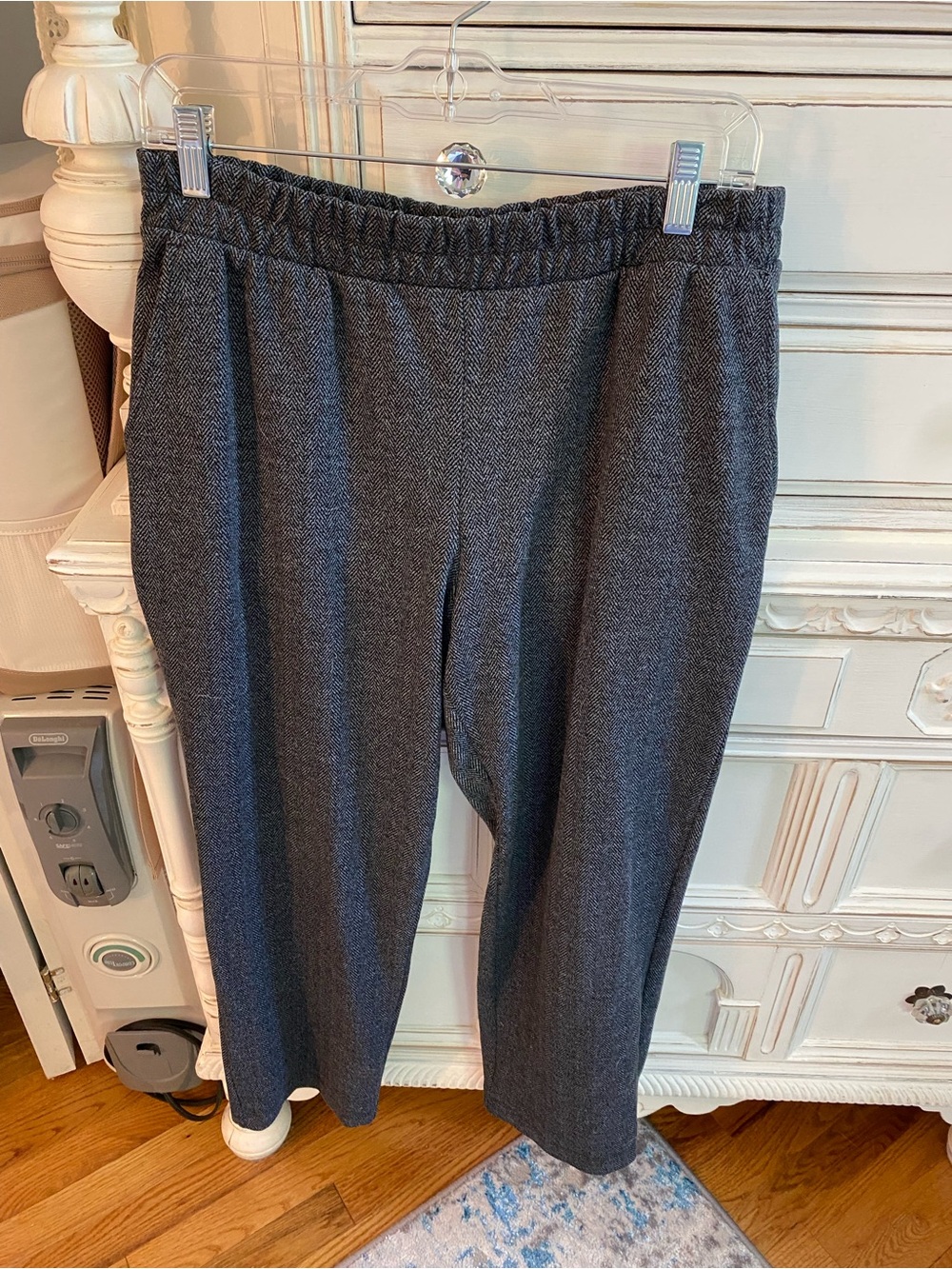 a new day Gray Herringbone Wide-Leg Pants
